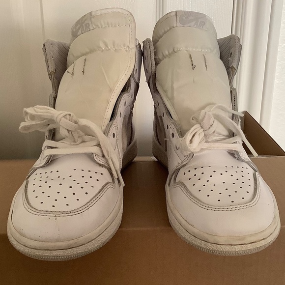 USED Mens Sz 7/Wmns 8.5 Nike Air Jordan 1 High 85’ Neutral Grey 2021 BQ4422-100 - Picture 3 of 9